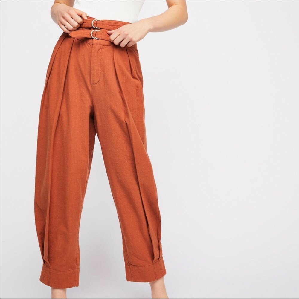 Free People Double Buckle Pants